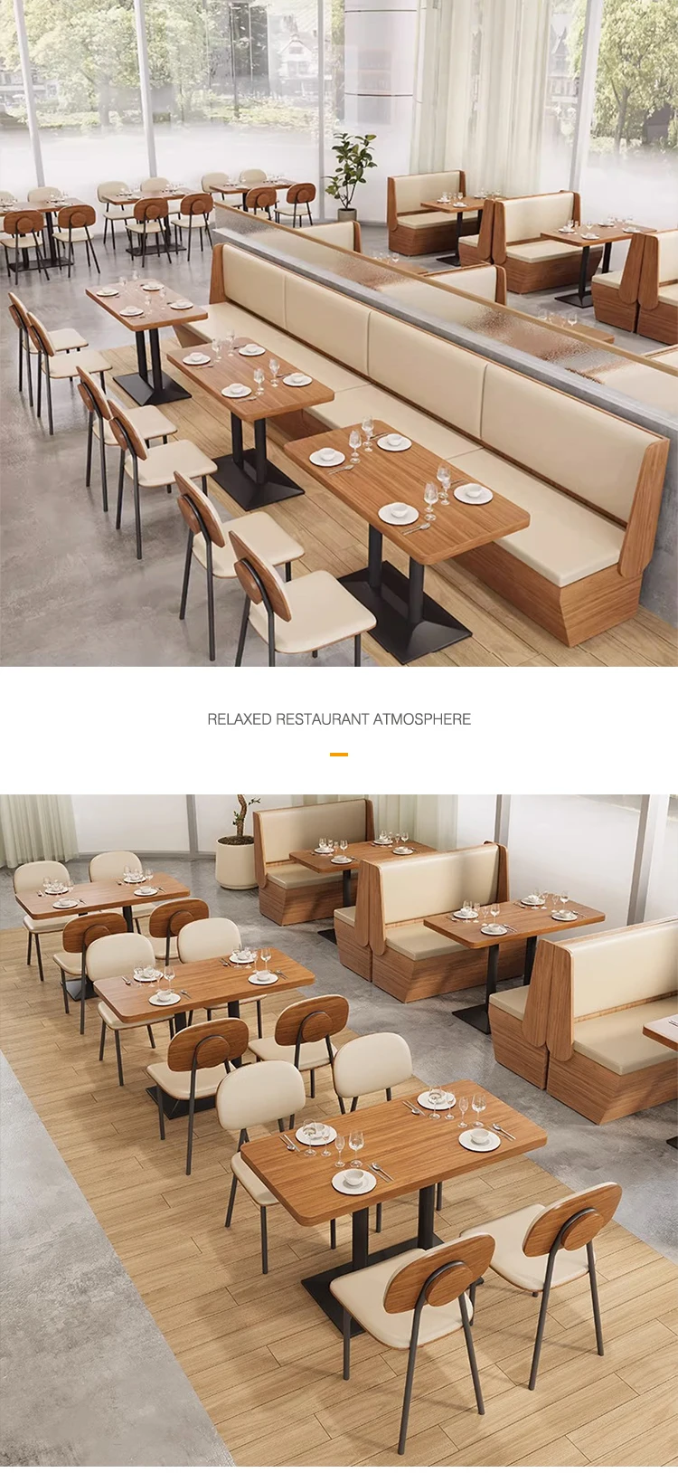 Modern Commercial Furniture Fast Food Cafe Banquette Leather Sofa