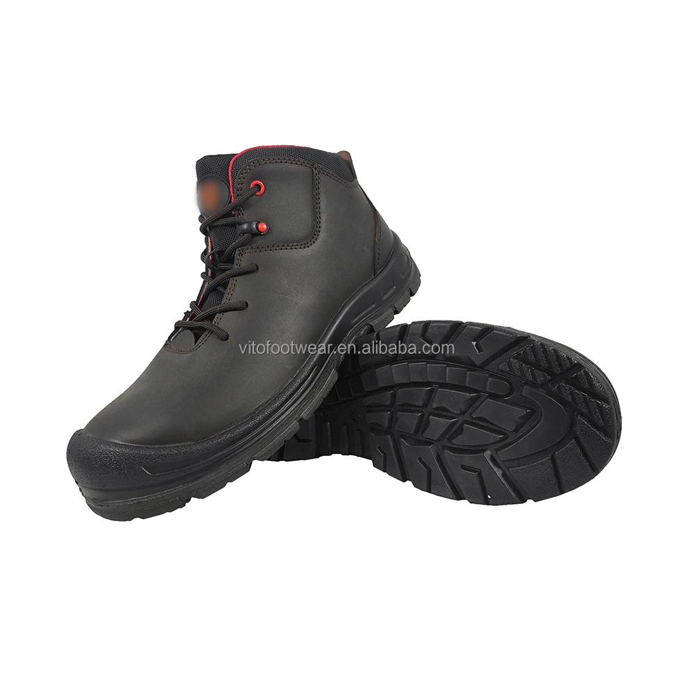 VITOSAFE Wholesales S3 Waterproof Genuine Leather Work Boots Non Slip Composite Toe Safety Shoes for Men details