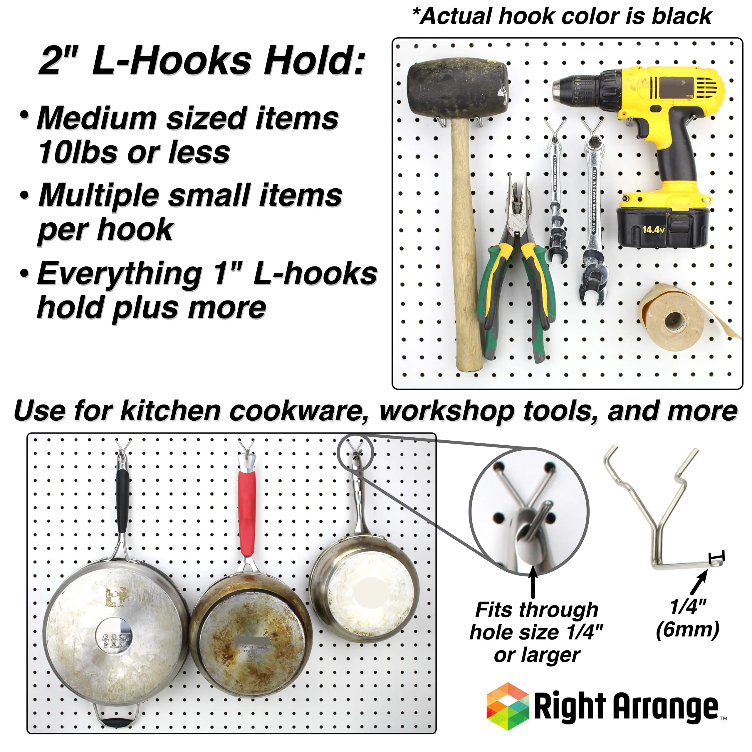 Doubleloop Pegboard Single Slatwall Hooks Metal Security Hanging