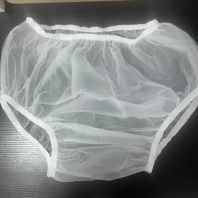 Custom Adult Waterproof ABDL PVC EVA Vinyl TPU Diaper Pant Inconvenient Leak-proof Training Plastic Rubber Cover Pants