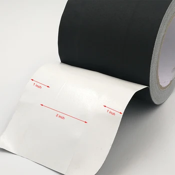 Matte gaffer cloth backing easily hand tear free sample high tack waterproof black cable tunnel path repair tape 4 inch