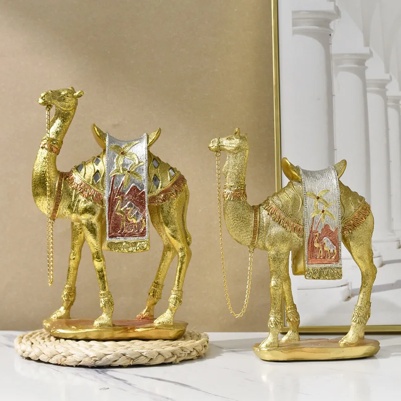 product luxury home decor modern resin camel statue camel art sculpture decorative objects for living room tabletop ornament697-6
