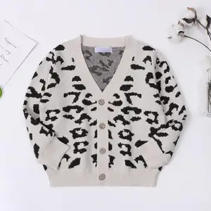 PHB 12259 fashion leopard color toddler boys knitted sweaters for baby