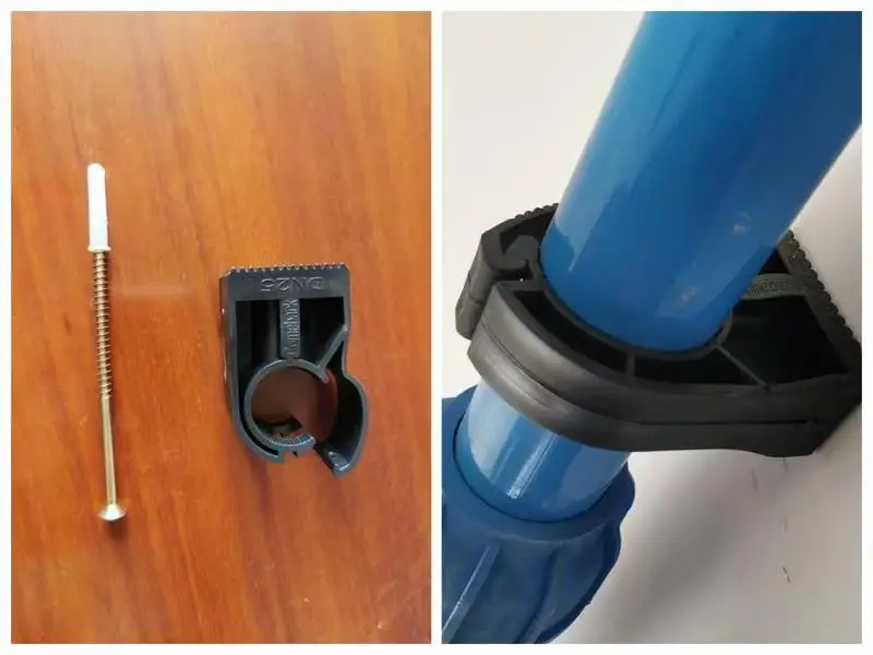 DN20-DN100 Factory Clamp Mounting Bracket Plastic Pipe Clip Pipe Holder Clamp for Pipe Fittings Plumbing System