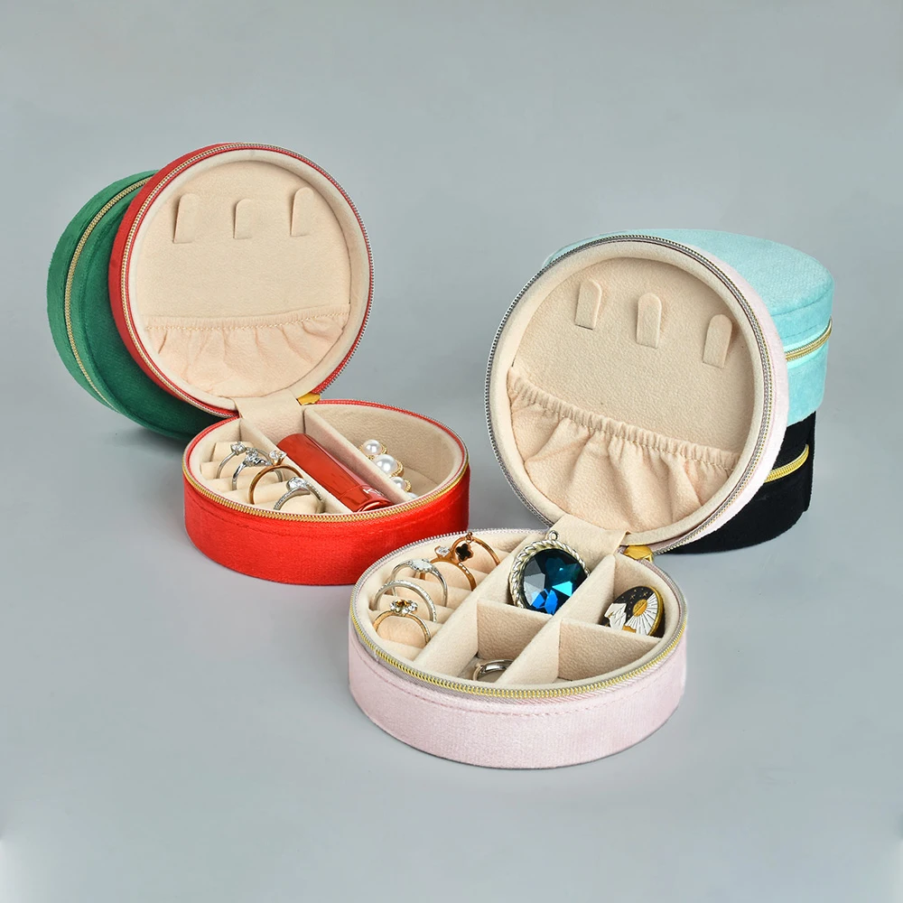 Wholesale Travel Jewellery Storage Case Small Round Portable Ring