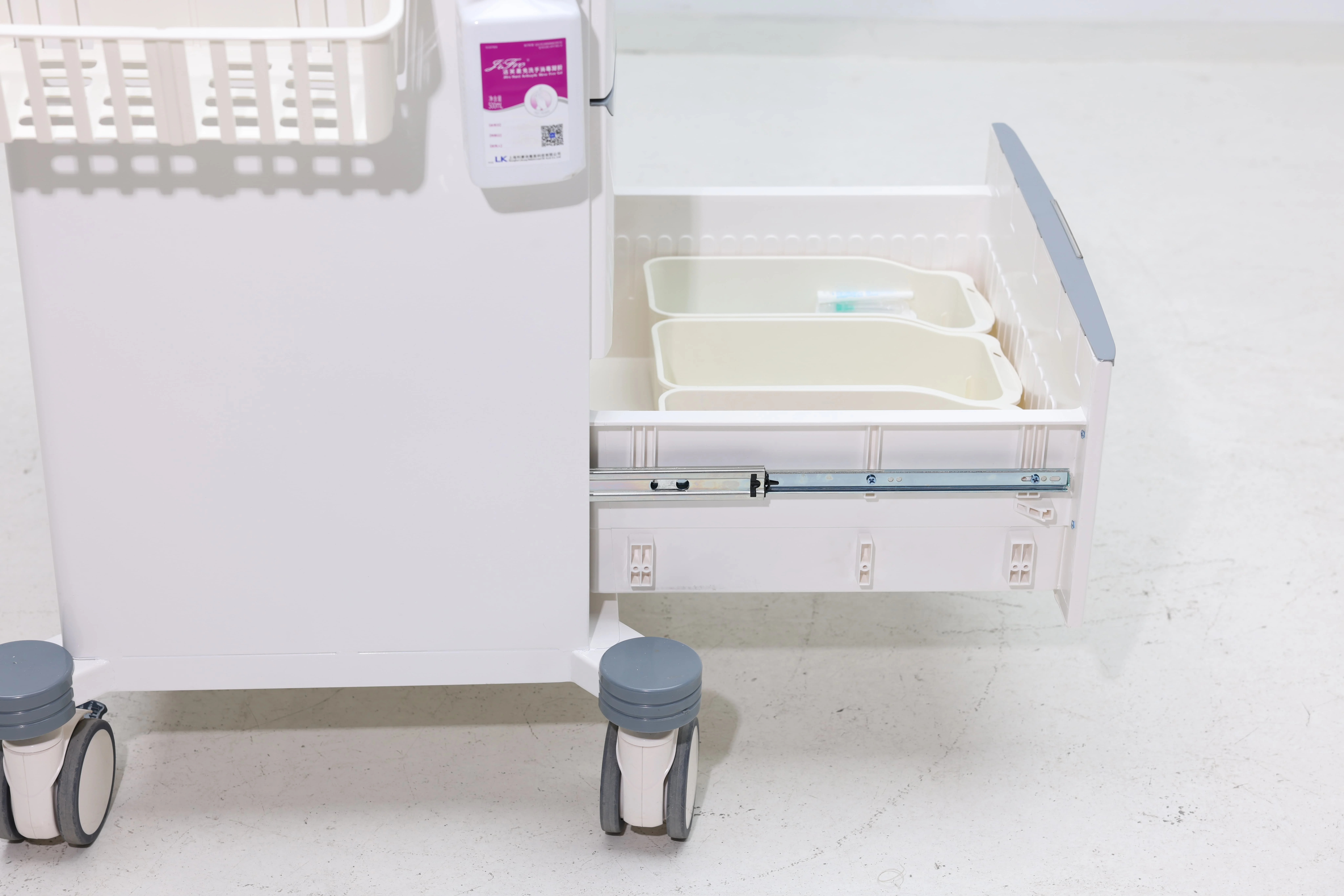 Clinic-Customized ABS Modern Nursing Cart Medical Waste Sorting Ergonomic Monitor Positioning for Hospital Dining School Use 6