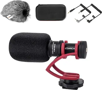 Camera Microphone,Comica CVM-VM10II Professional Video Microphone With Shock Mount, Deadcat,Compact Shotgun Mic Compatible With