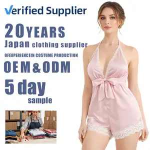 Women Sexy Floral Lightweight Satin Breathable Soft Elegant Vacation Fashion ODM Home Cami Nightdress Lace Trim Front Pajama