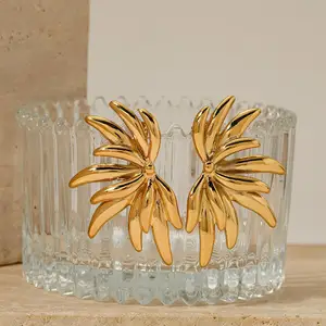 Earrings Popular Angel wings Half Flowers Glossy Fashion Accessories Cool Minimalism Couple Retro Stud Earrings Christmas