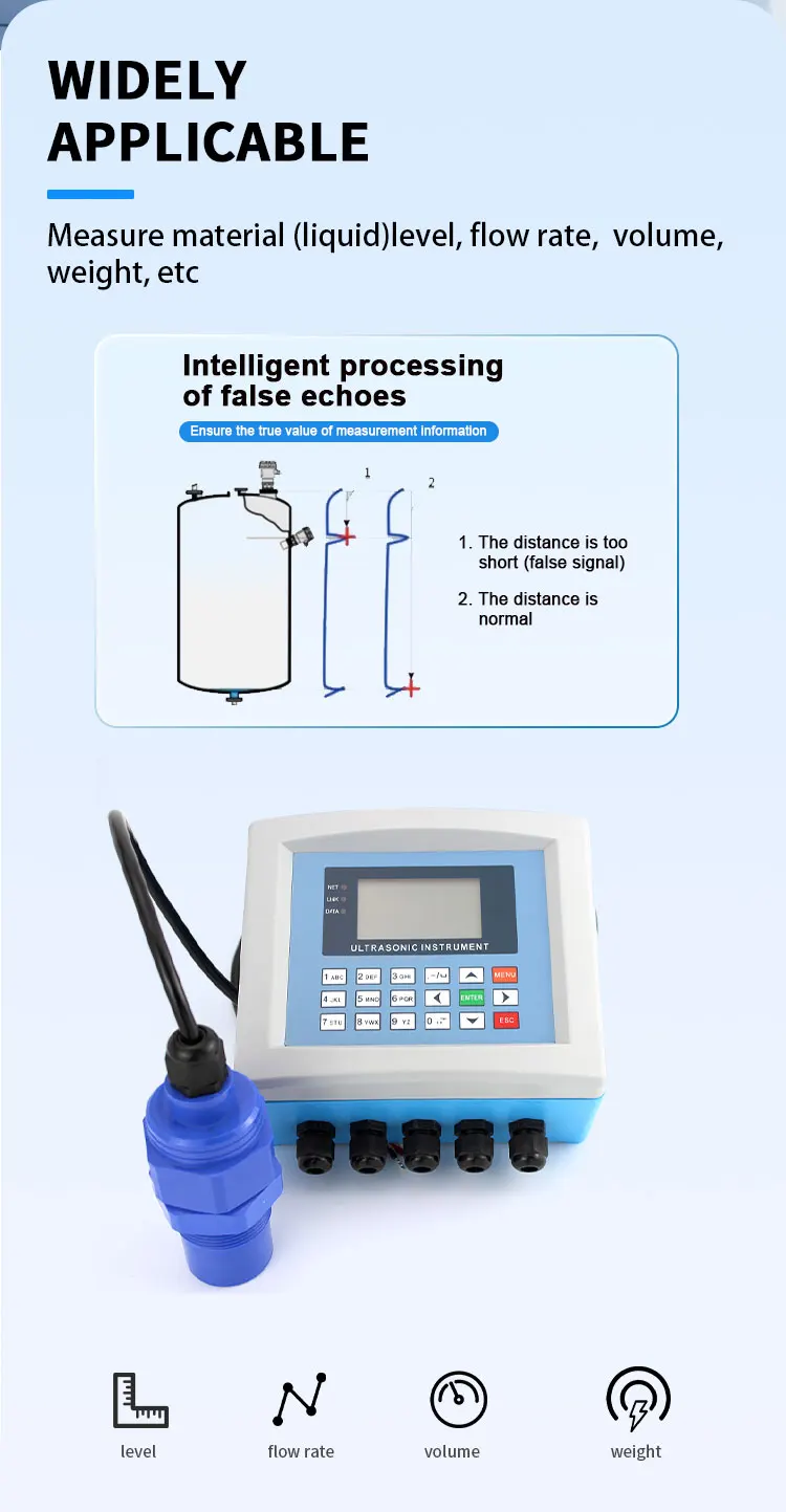 Digital Ultrasonic Water Level Sensor Rs485 Output Split Ultrasonic ...