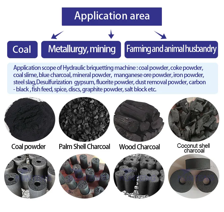 200 Tons Automatic Hydraulic Fast Burning Charcoal Briquette Machine