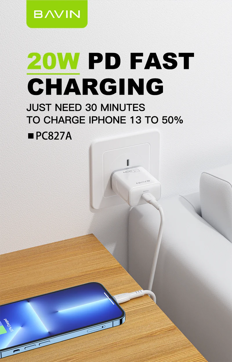 Bavin Au Plug Pd 20w Adaptive Fast Charge Original Type C Lightnings