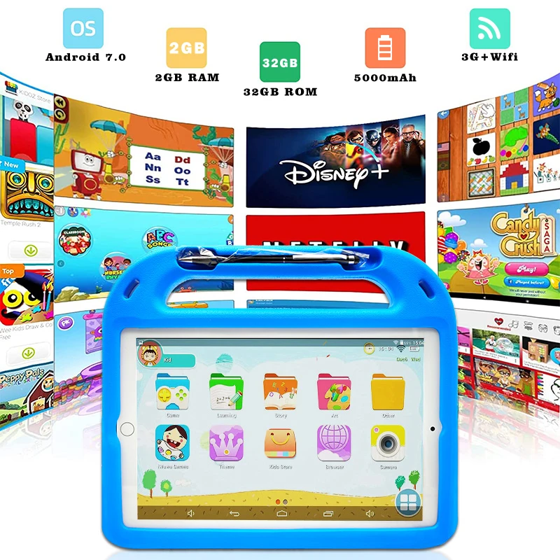 Wintouch 10インチ 32GB キッズ教育用タブレット SIMカード対応 静電