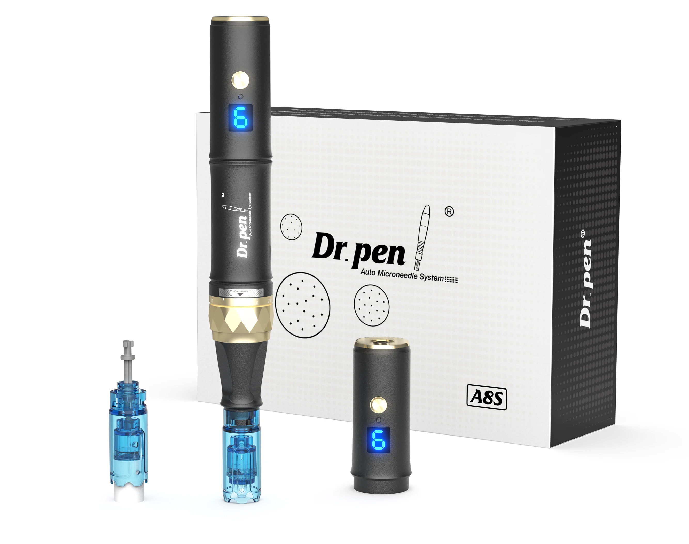 2024 Hot Selling Micro Needling Pen Dr.Pen A8S Wireless & Wired 6 Speed for Stretch Marks Remove Skin Rejuvenation Rechargeable
