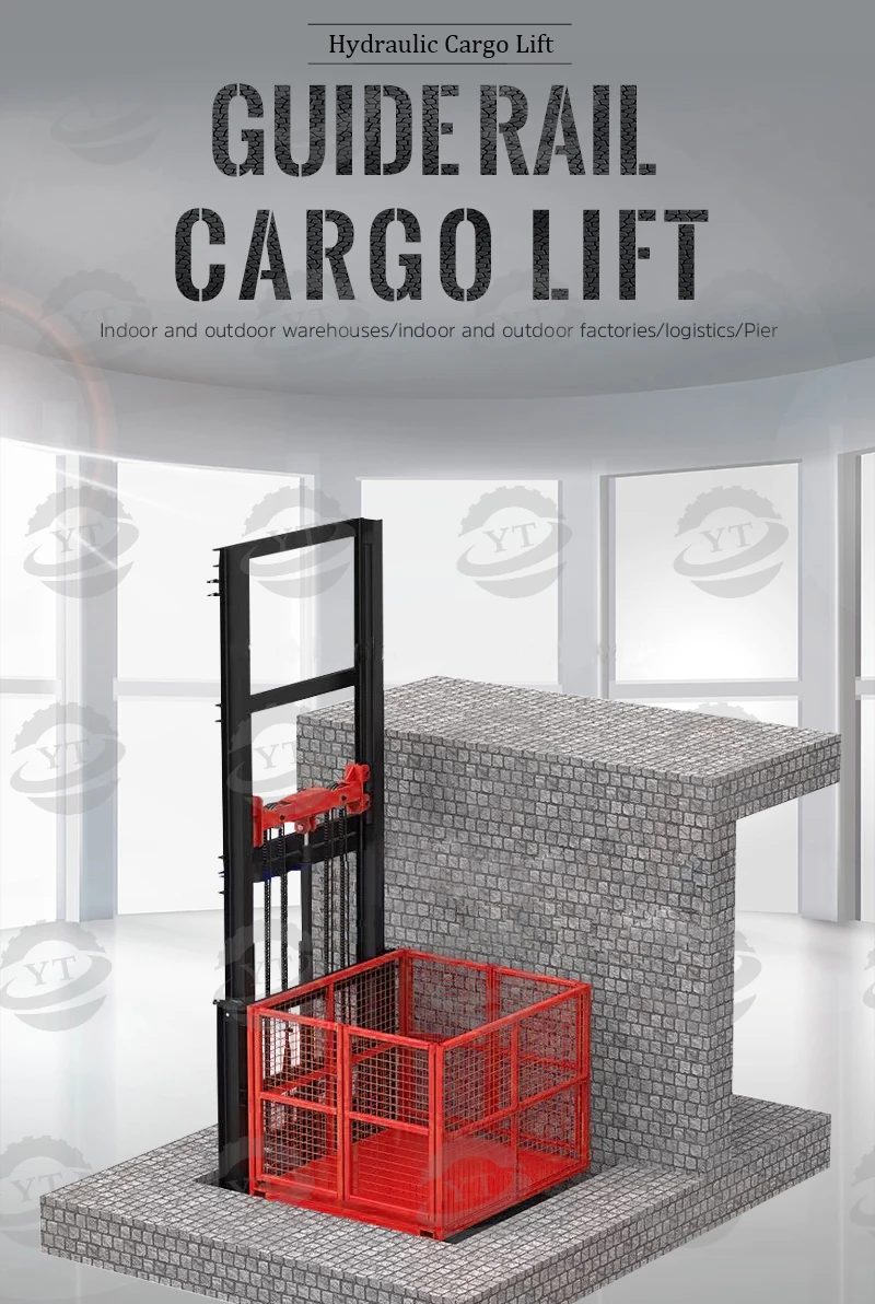 Warehouse Electric Vertical Lift Hydraulic Pallet Lifter Elevator ...