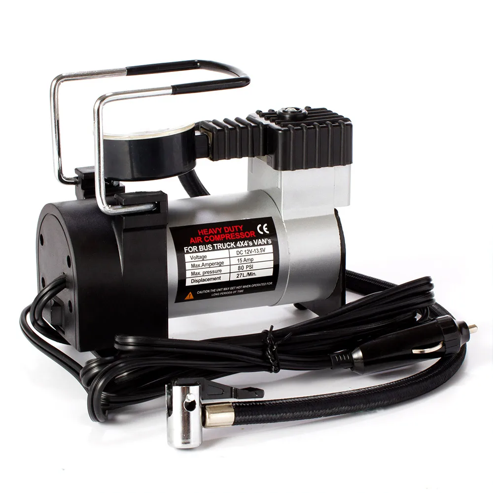 2017 New Mini Air Compressor 12V Car Auto Portable Pump Tire Inflator
