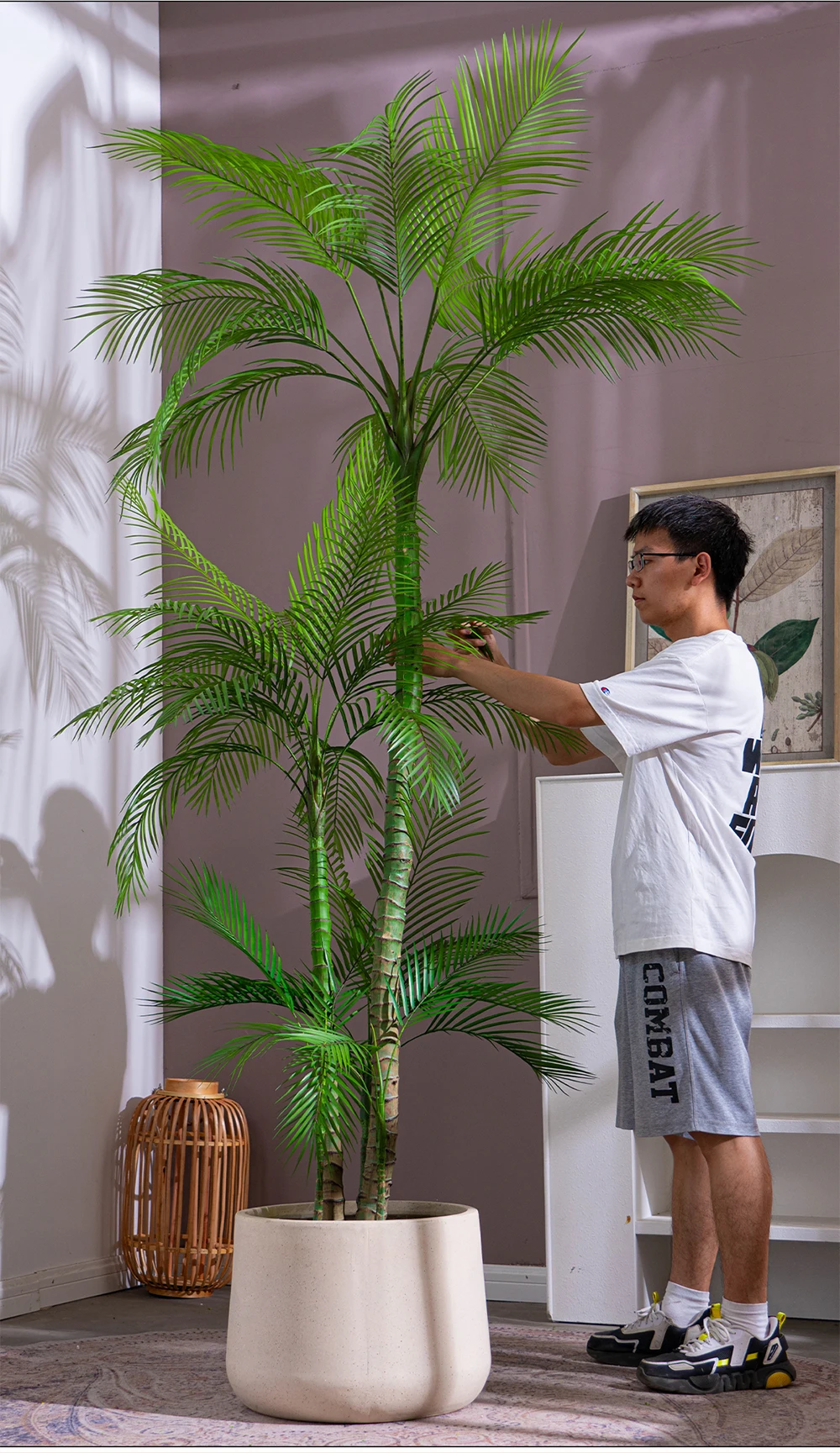 Creative Plastic Artificial Plant Tree Type Indoor Artificial Tree for Home Decorative Artificial Plants Birthday Home Decor factory