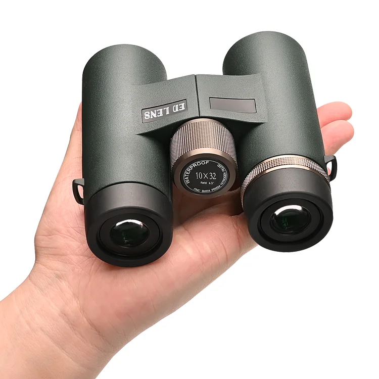 BINOCK Nitrogen Binoculars Long Range ED Glass IPX7 Waterproof 8x32 Hollow 10X32 Binoculars Powerful with Night Vision