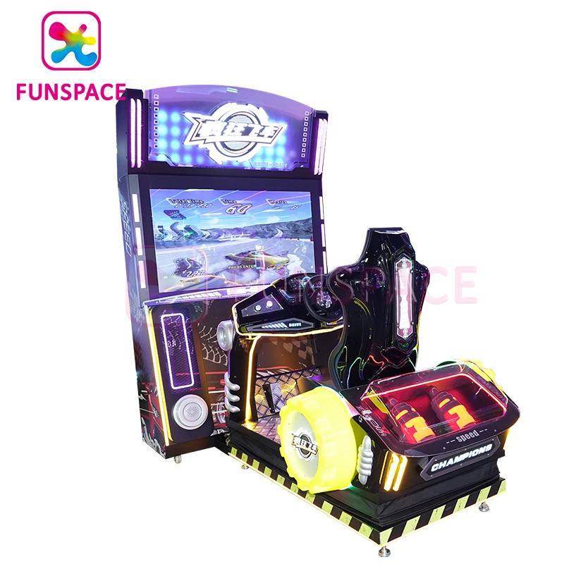 Funspace Coin Operated 3D Video Game Arcade Car Racing Wheel Simulator Game Machine Racing Arcade Machine