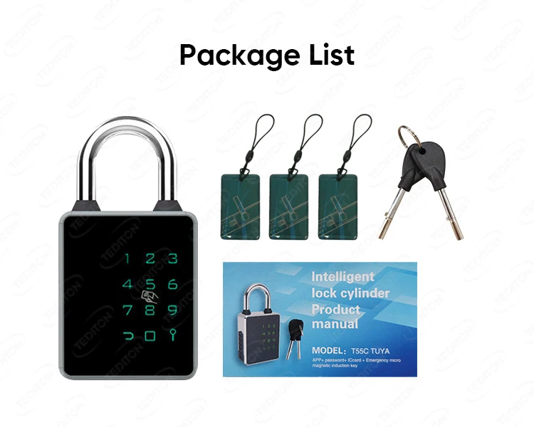 Tediton Ip65 Security Intelligent Digital Smart Ttlock App Electronic