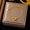 Bracelet Gold Double Ring Full Diamonds