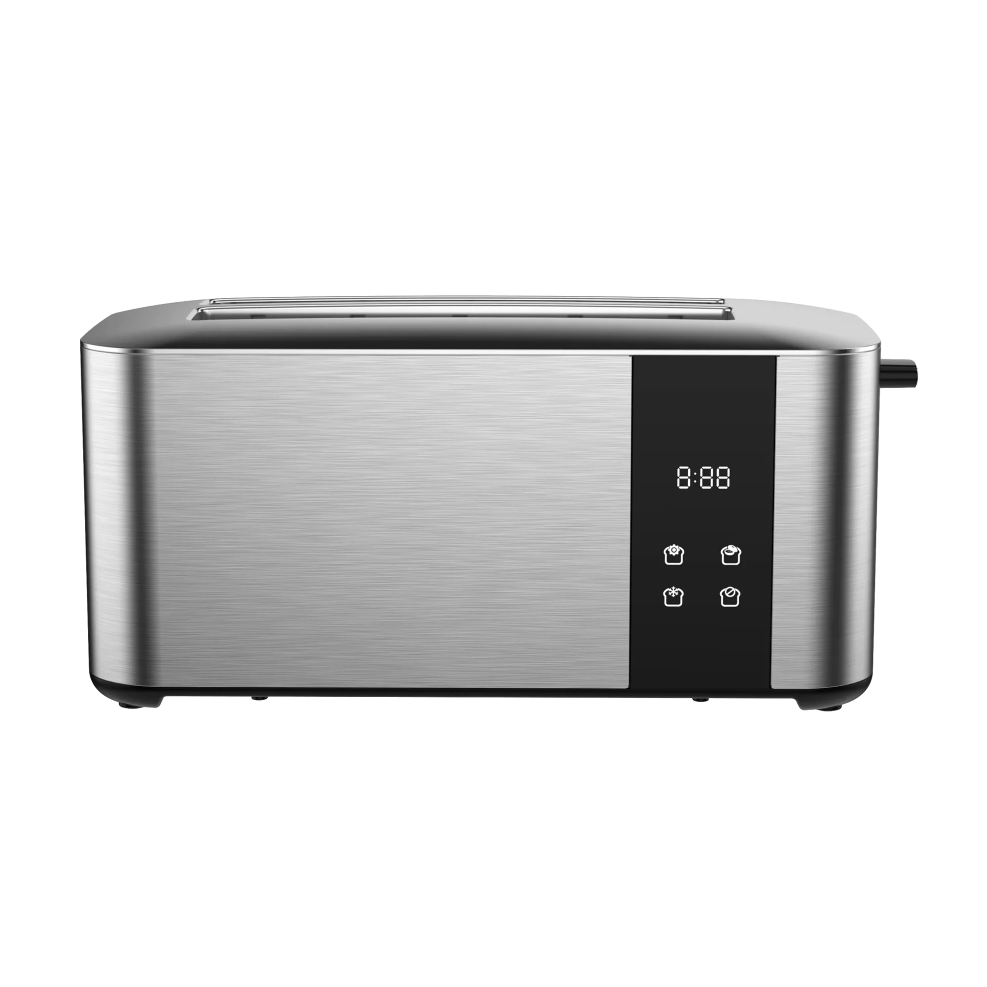 Smart New Design 4 Slice Long Slot Stainless Steel Digital Toaster with Touch Screen and Led Light