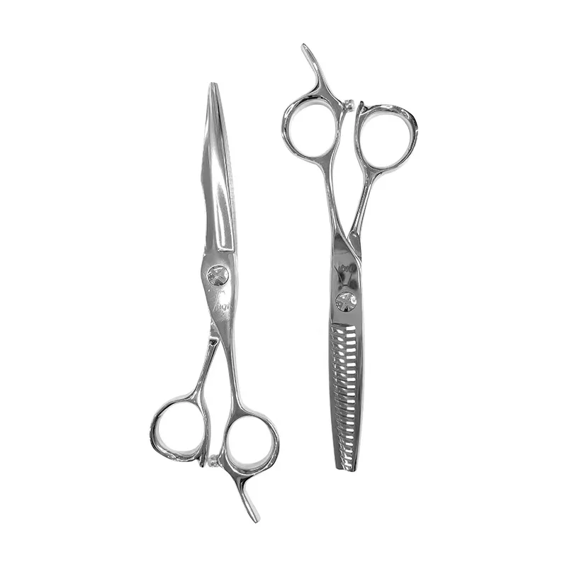 Набор ножниц из нержавеющей стали для стрижки волос и филировки черные парикмахерские