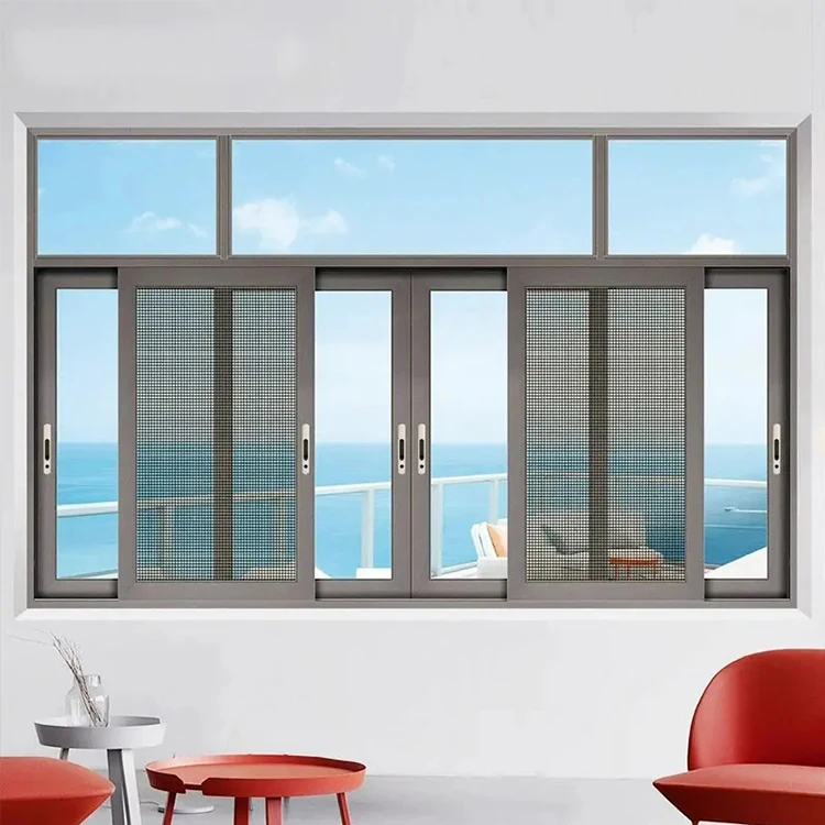 High Quality Aluminium Sliding Window Design Custom Aluminum Alloy Frame Triple Glazed Glass Horizontal Slide windows for Houses