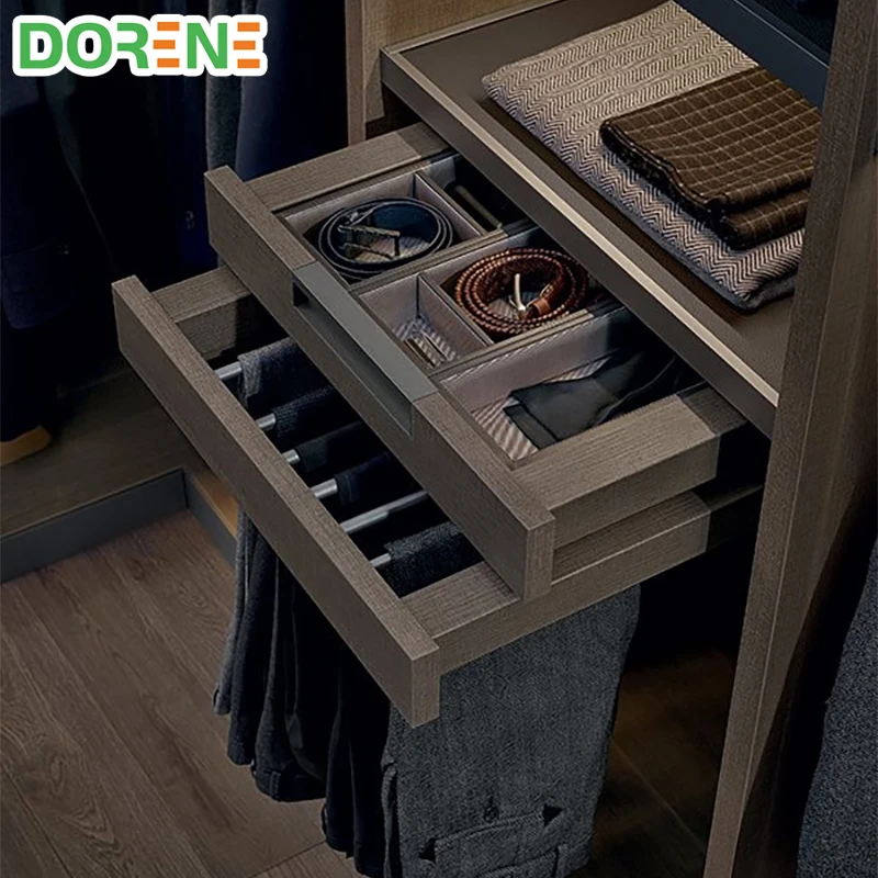 Dorene Customized Modular Built in Luxury Modern Italian Wooden Walkin Bedroom Furniture Wardrobes Closet Design With Mirror