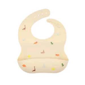Manufacturers Wholesale Color Waterproof Printing Pattern Silicone Baby Bib