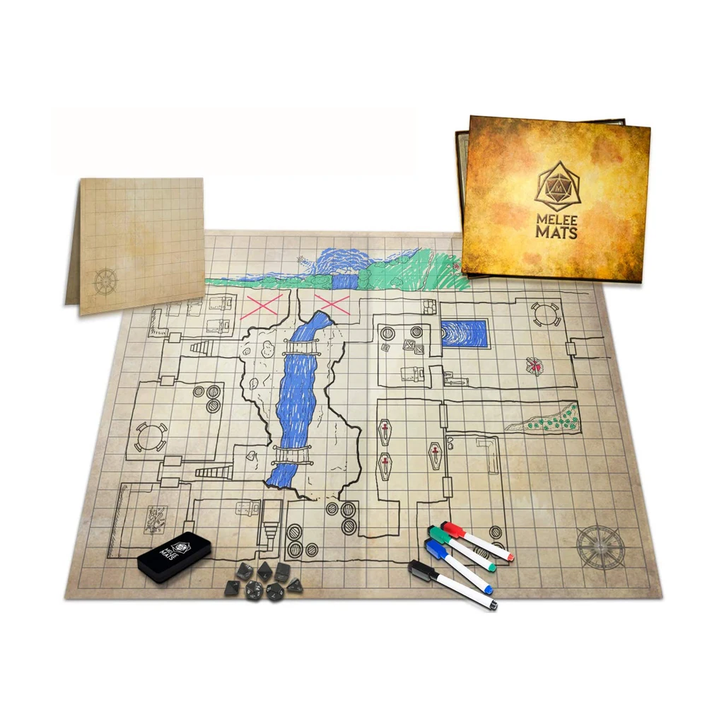 Dry Erase Tabletop Roleplaying Map Dnd Roleplaying Game Dungeons