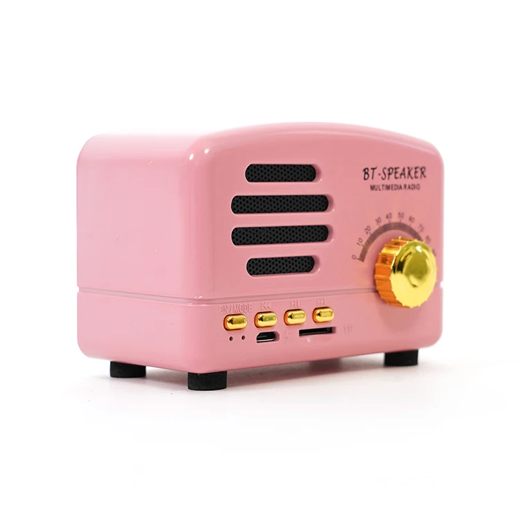 Amazing Design for Old Style Radio Classical Bluetooth Wireless Speaker Colorful Bluetooth Speaker