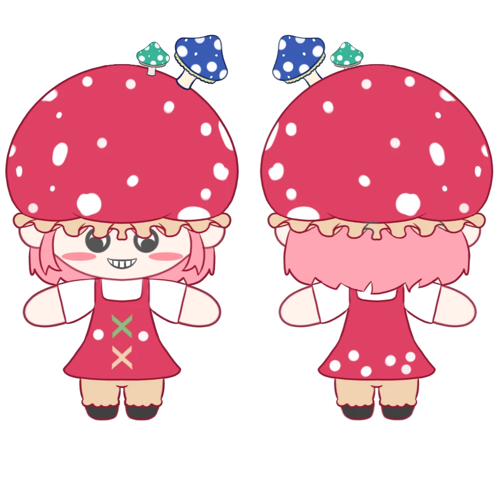 kids little girls anime cartoon characters flowers mushroom stones vector  illustration Stock Vector Image  Art  Alamy