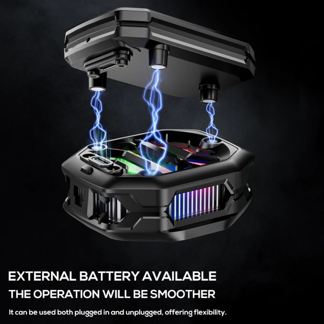 MEMO CX14 Black 2000mAh Battery Frozen Mobile Phone Cooler Lightest Weight 64g Gaming Cooler for Phone