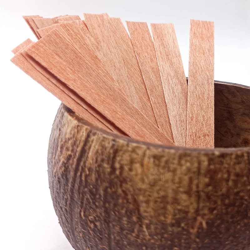Good Quality Wood Crackling Booster Candle Wick Customized Soy Wax Candles Wooden Wick Smokeless ...
