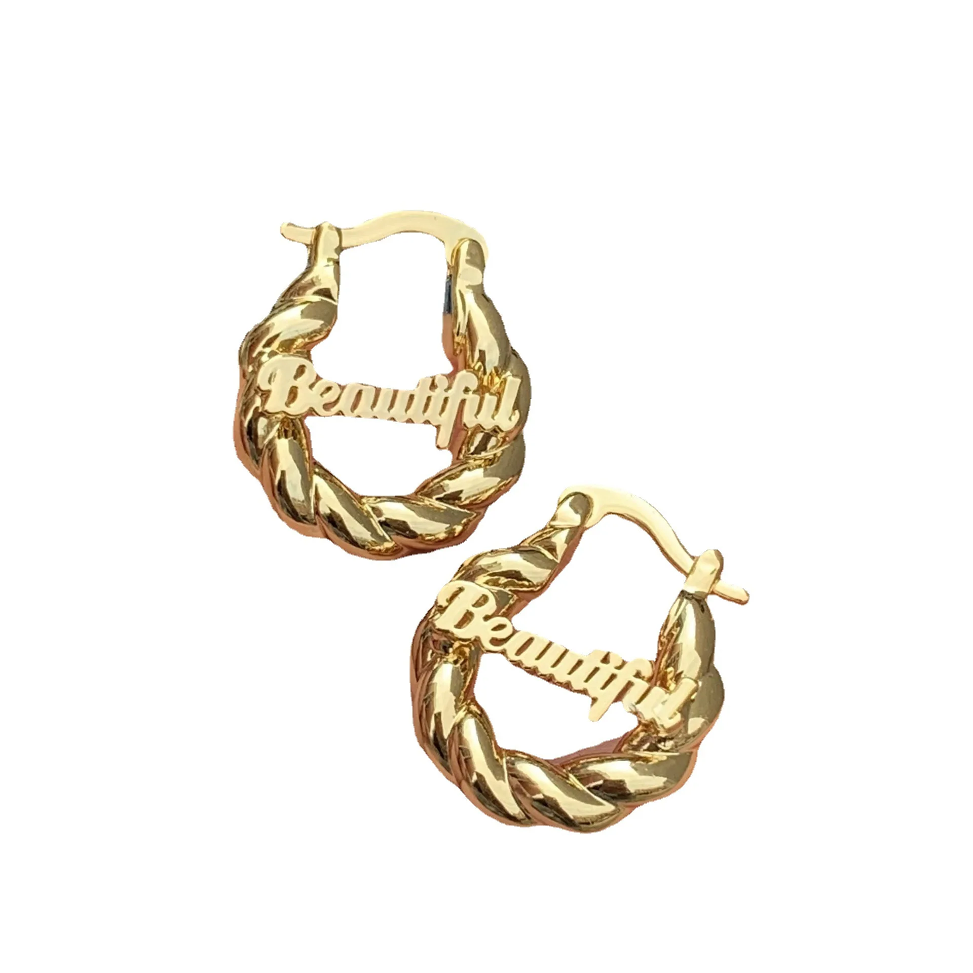 MYEARS - Orecchini A Cerchio Con Iniziale In Oro 14K - Piccoli, Delicati E Ipoallergenici - Gioielli Minimalisti Fatti A Mano Per Donne - Idea Regalo Personalizzata Dalla A Alla Z