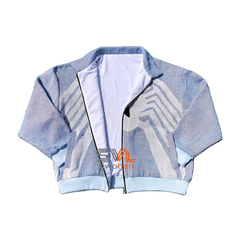 Customize Tapestry Jacket Custom Mens Oversized Tapestri Sweater Jacket Woven Jacquard Mens Coat Tapestry Jackets