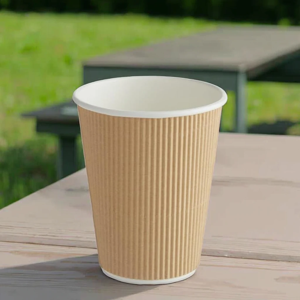 500 카운트 리플 절연 12 oz 일회용 공예 종이컵 재활용 대량 홈 오피스 또는 커피 숍 뜨거운 음료