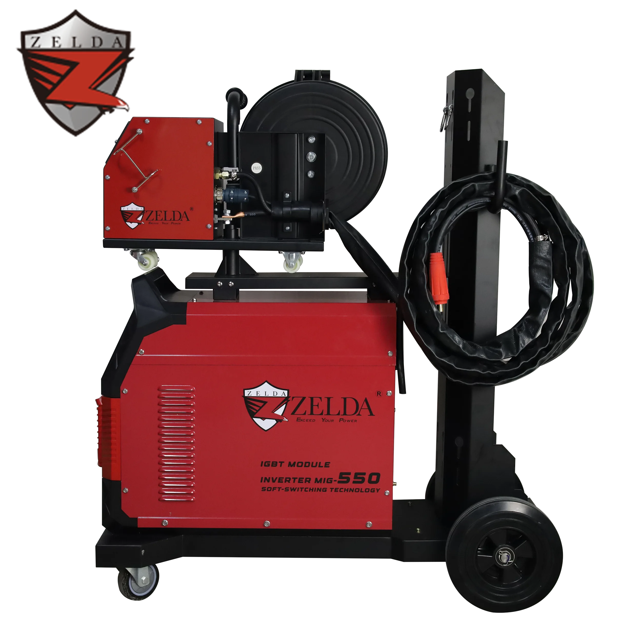 ZELDA Mig Arc Welding Machine Riland Mig Welding Machine 100% Duty Cycle 1.6mm Wire MIG 550A Industrial Welding Machine