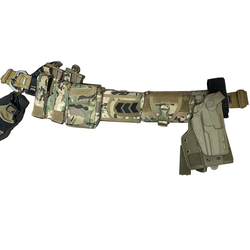 Quick-release Buckle Adjustable Tactical Belt with Accessories Camping and Everyday Use Mountaineering High Duty Belts