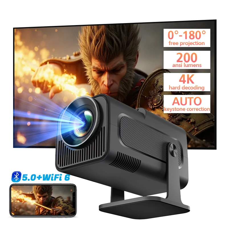Portable LCD Projector D035 - 4K Entertainment All-in-one
