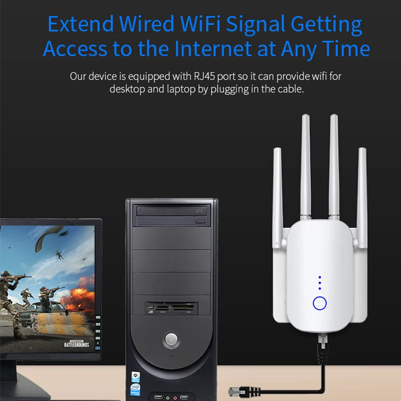 По индивидуальному заказу 1200 Мбит/с Dual Band 2 4 ГГц и 5 8 Гц расширитель Wi-Fi Дальность беспроводной повторитель сигнала маршрутизатор с * 3dBi
