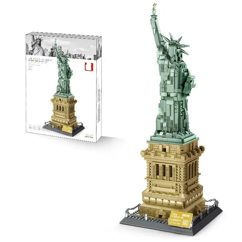 The Statue of Liberty Building Block Set Landmark Architecture Brick Toys Education Toys America Famous Building Block Toy 5227