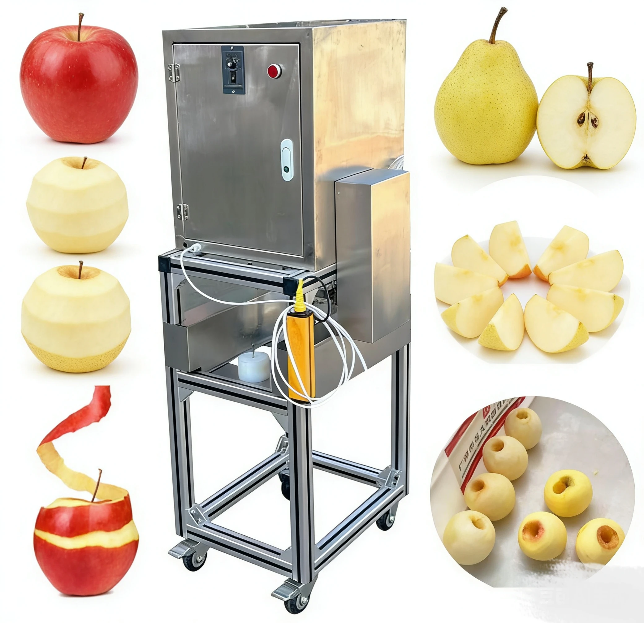 Commercial Apple Peeler Apple Peeling Core Slicing Machine Apple Coring ...