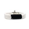 white  with silver buckle