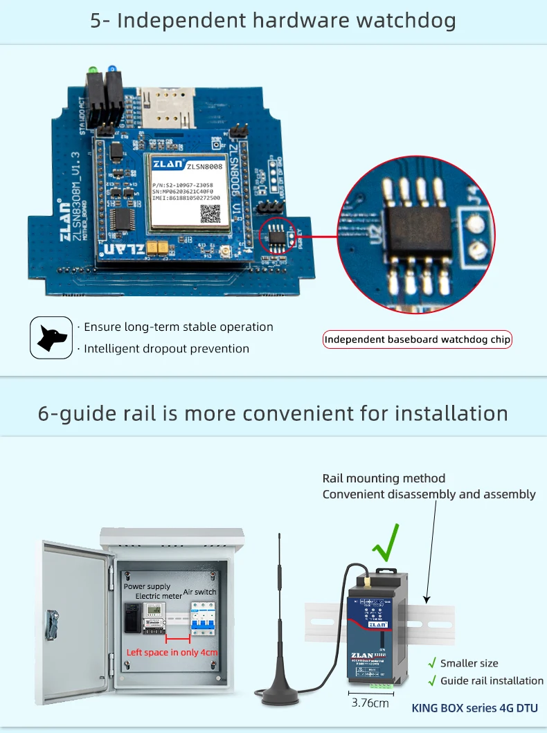 Rs485 To 4g Gsm Gateway Fast Speed Iot Industrial Zlan8308m Iot 4g ...