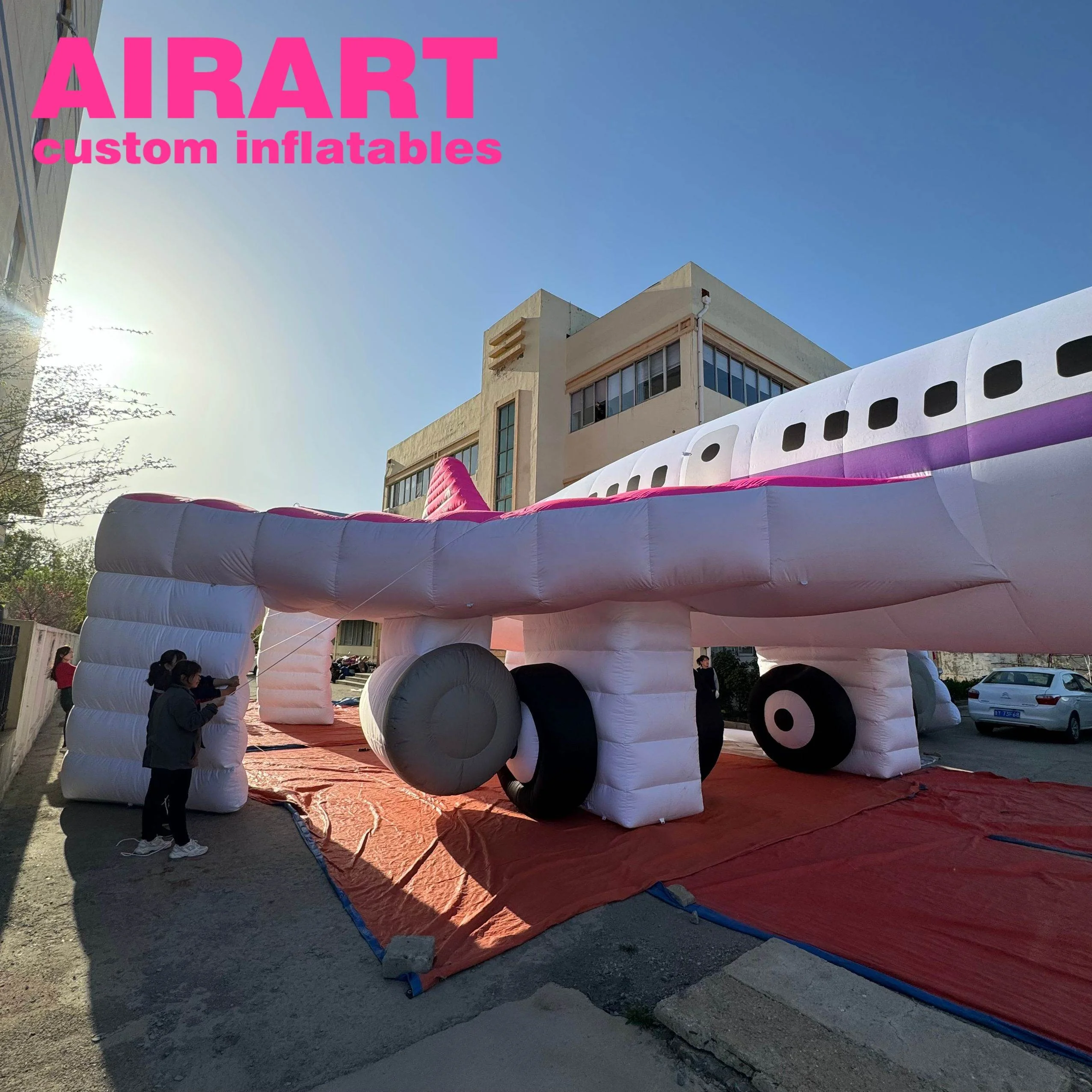 Giant Inflatable Plane,Airart Inflatables Custom Inflatable White Plane,Support Customization Inflatable Plane Model
