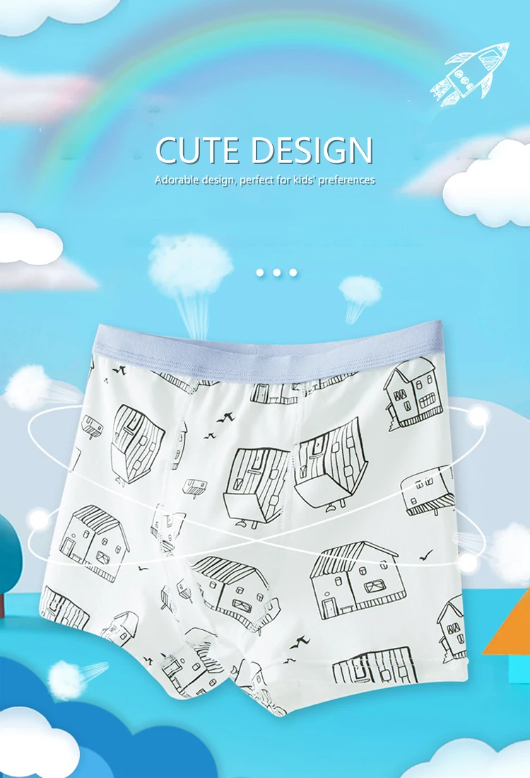 2023 Cute Baby Boy Kids Brief Clothes Comfortable Boys Cotton Boxers ...