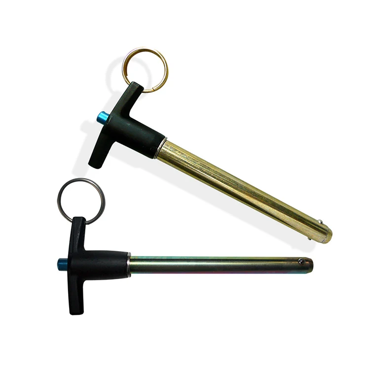 China wholesale custom precision stainless steel 304 T Type handle quick release Zinc Plated 10mm cylinder safety ball lock pin
