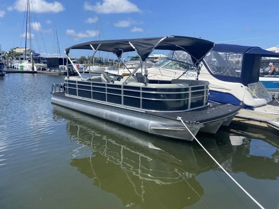 Fishing Pontoon Boat With Live Bait Tank 4.6m 15ft Aluminum Recreation